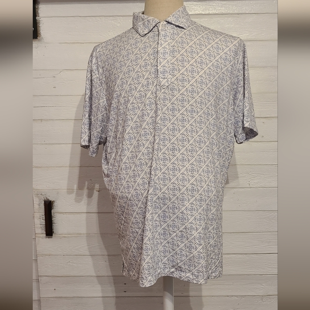 Daniel Cremieux Men's polo blue white shirt size XL - Picture 1 of 4